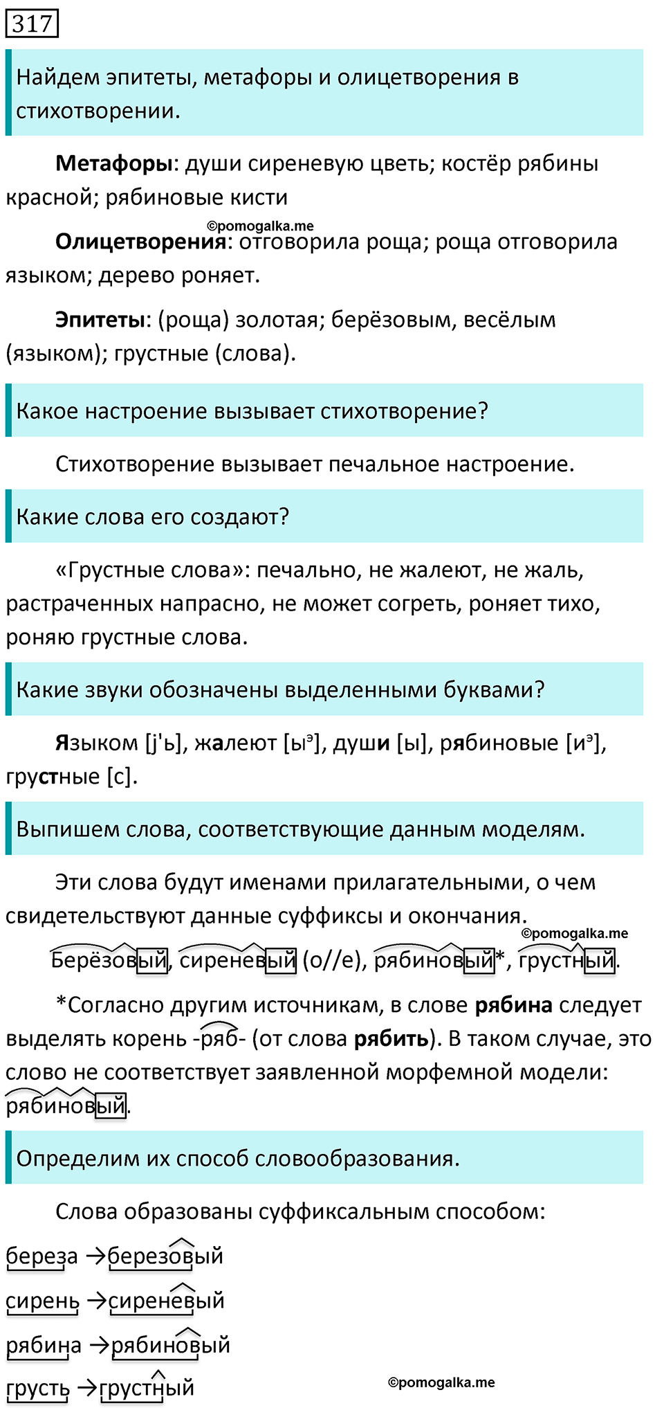 Часть 1 страница 104 упражнение 317 русский язык 5 класс Разумовская, Львова, Капинос, Львов 2021