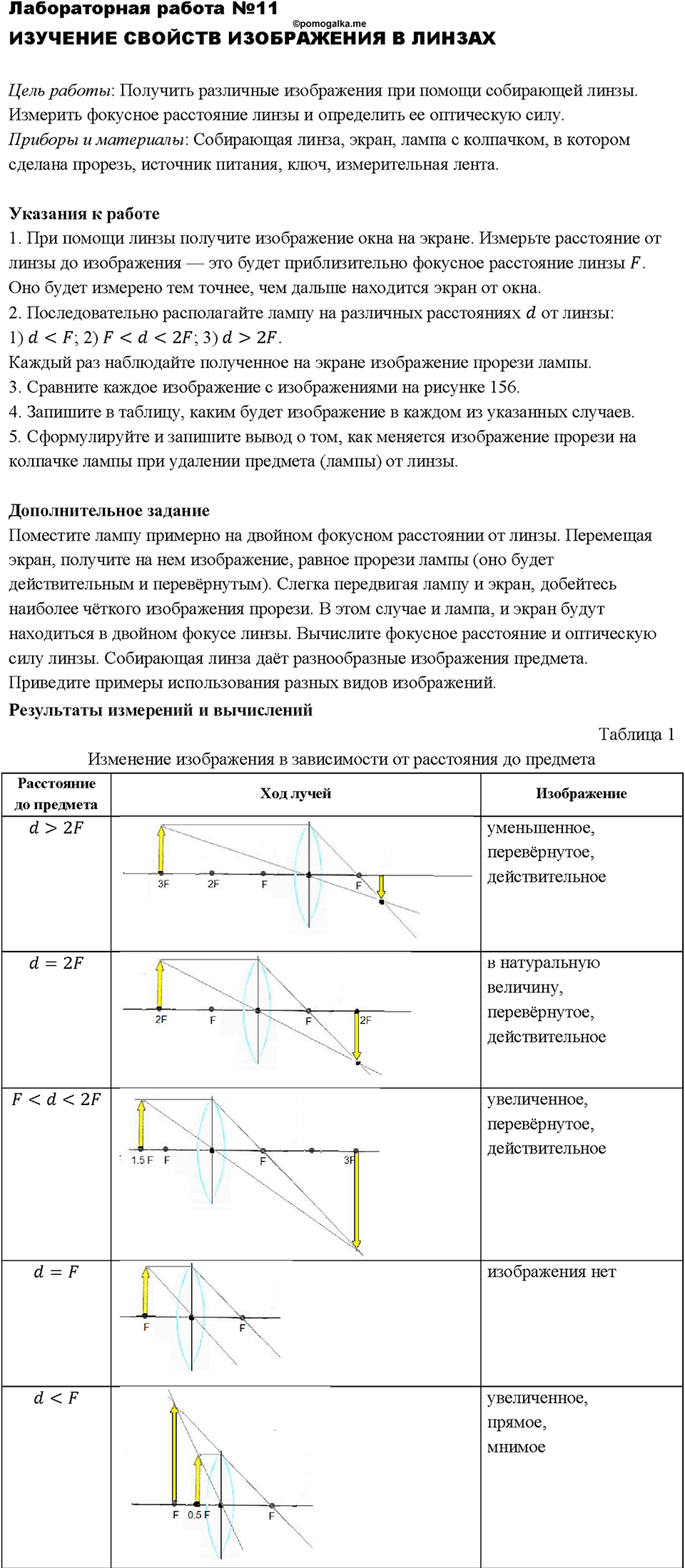 Лабораторная работа №11 физика 8 класс Пёрышкин
