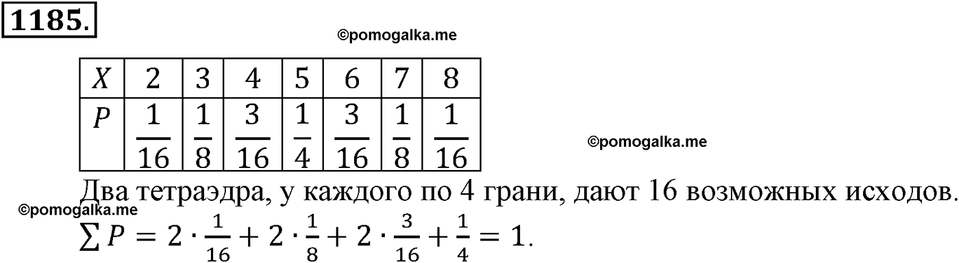 разбор задачи №1185 по алгебре за 10-11 класс из учебника Алимова, Колягина