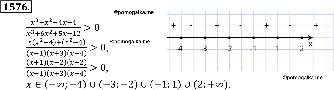 разбор задачи №1576 по алгебре за 10-11 класс из учебника Алимова, Колягина