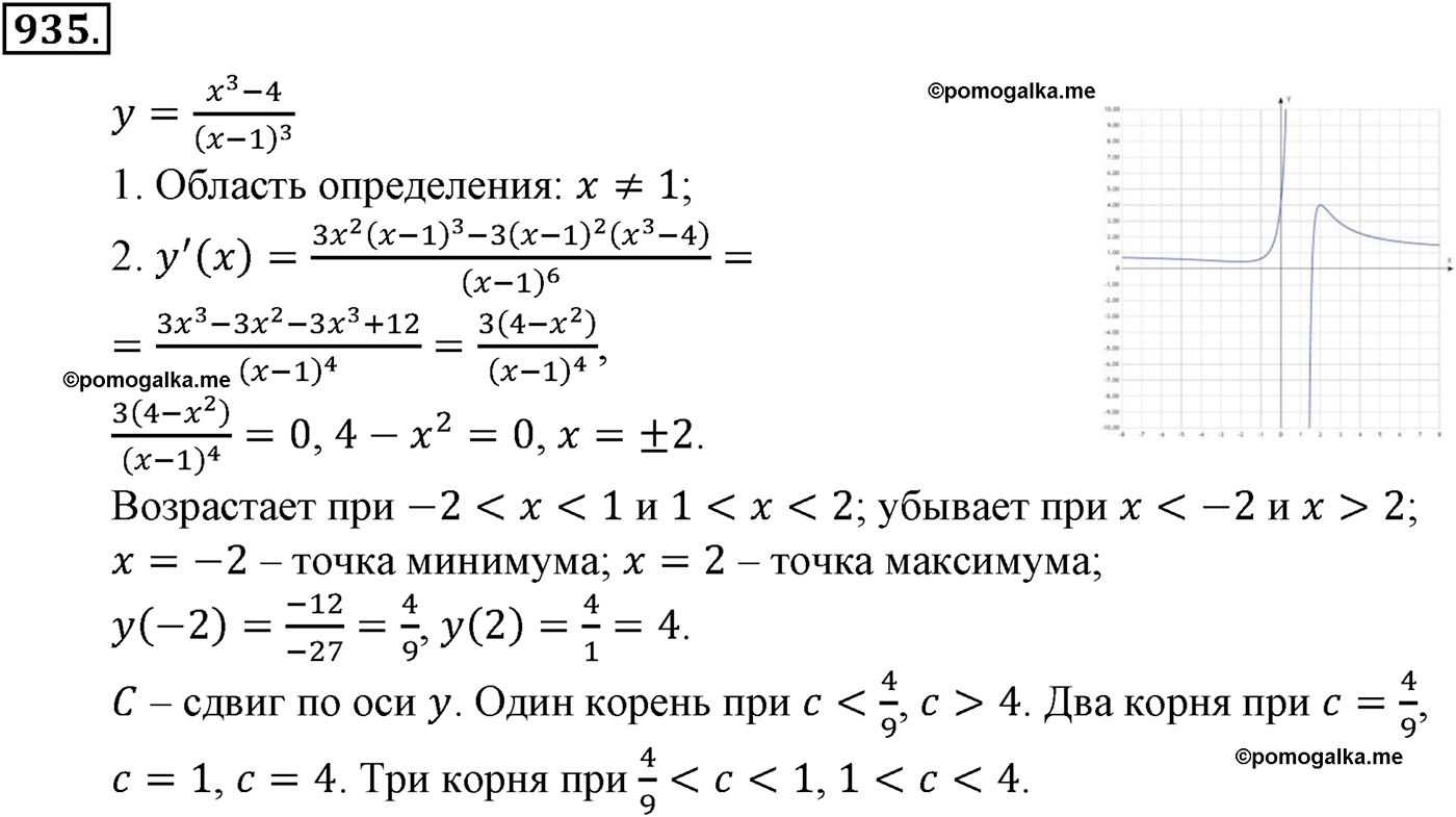 разбор задачи №935 по алгебре за 10-11 класс из учебника Алимова, Колягина