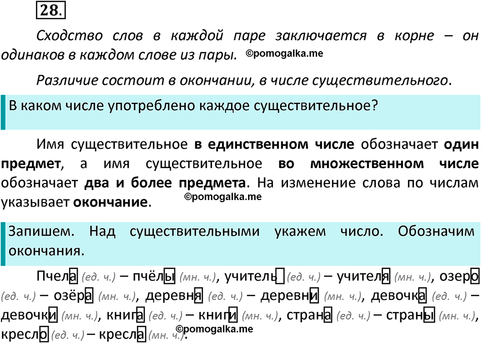 часть 2 страница 20 упражнение 28 русский язык 3 класс Канакина, Горецкий 2022