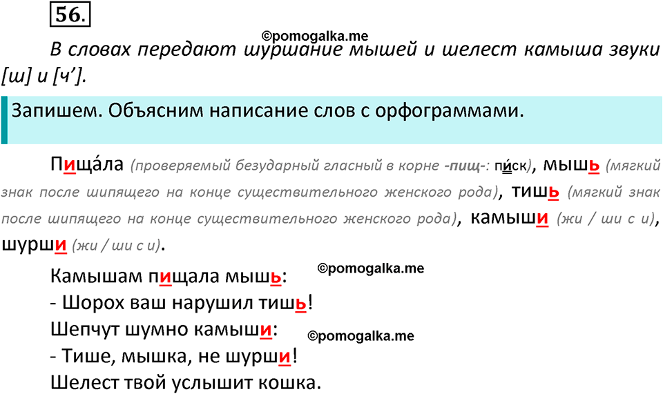 часть 2 страница 33 упражнение 56 русский язык 3 класс Канакина, Горецкий 2022