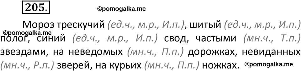часть 2 страница 119 упражнение 205 русский язык 3 класс Климанова, Бабушкина 2022 год