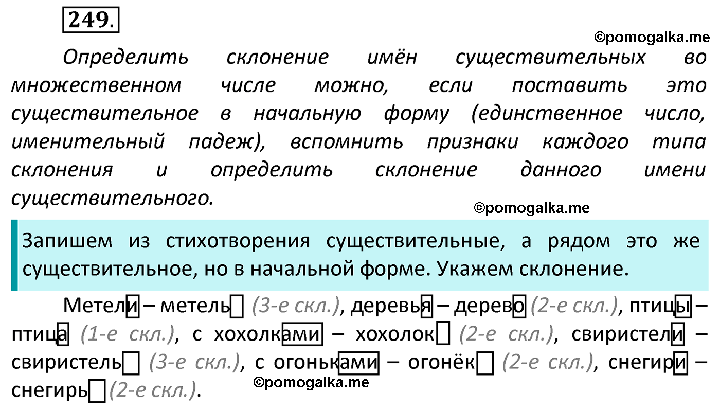 часть 1 страница 131 упражнение 249 русский язык 4 класс Канакина 2022 год