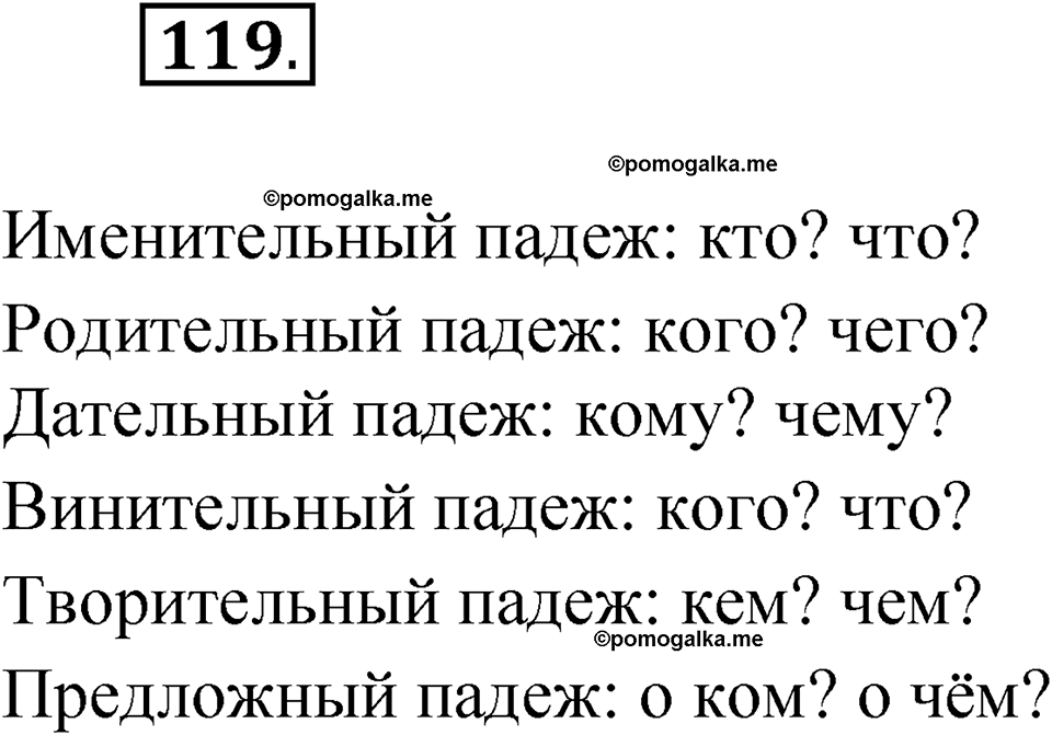 часть 1 упражнение 119 русский язык 4 класс Канакина рабочая тетрадь 2023 год