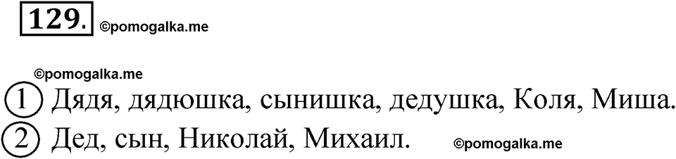 часть 1 упражнение 129 русский язык 4 класс Канакина рабочая тетрадь 2023 год
