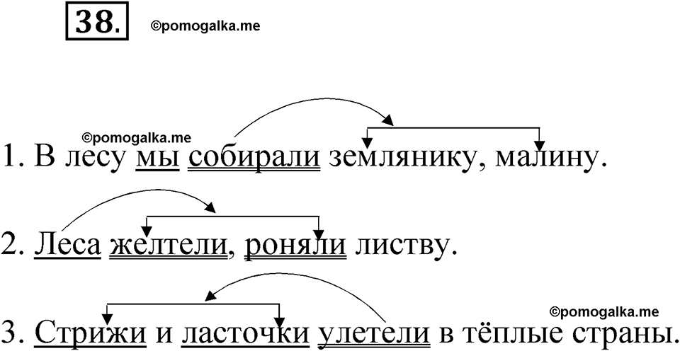 часть 1 упражнение 38 русский язык 4 класс Канакина рабочая тетрадь 2023 год