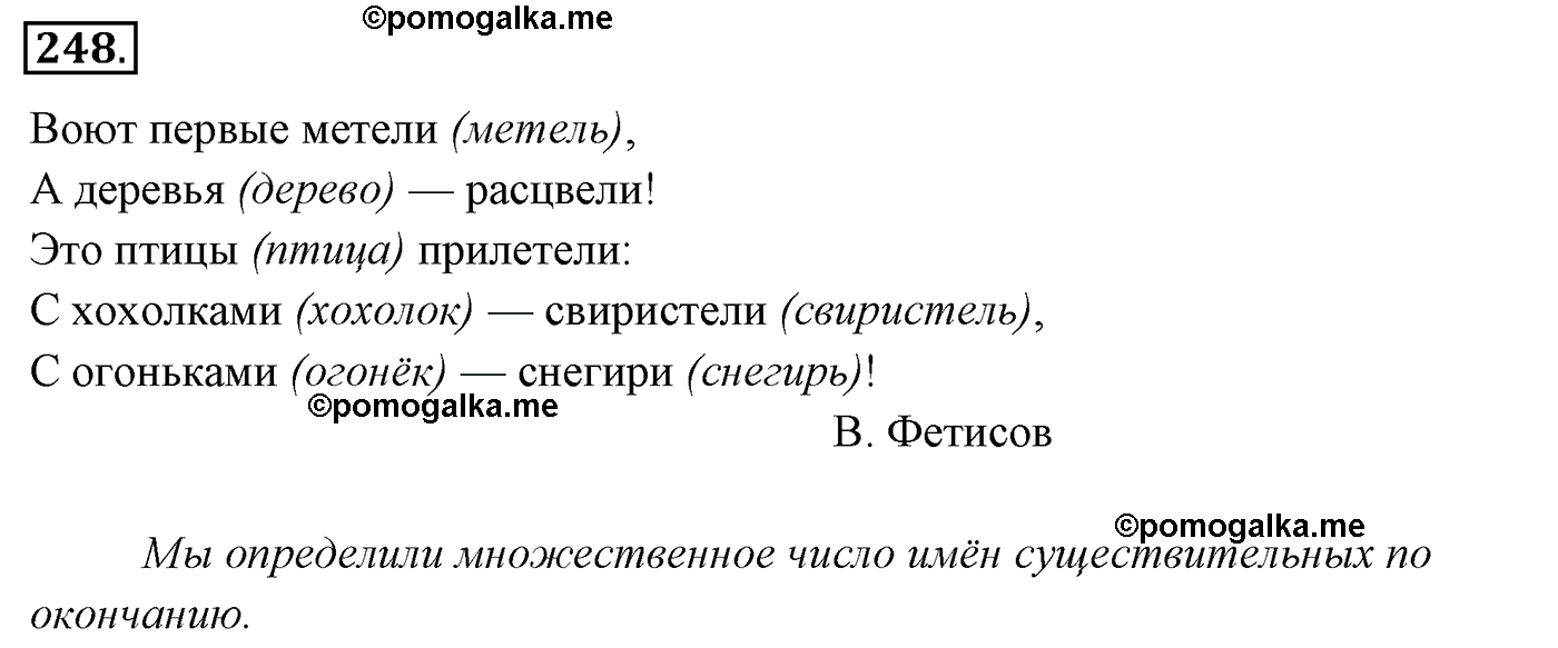 упражнение №248 русский язык 4 класс Канакина, Горецкий