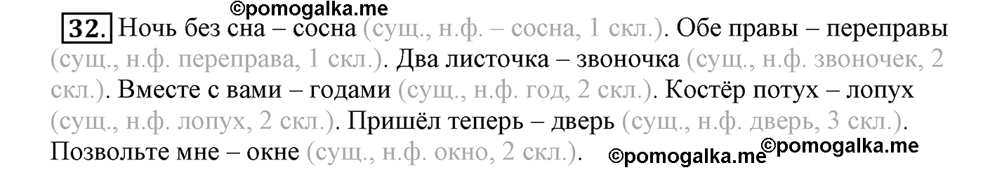 часть 2 страница 20 упражнение 32 русский язык 4 класс Климанова, Бабушкина