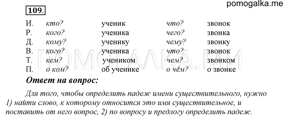 часть 1 страница 61 упражнение №109 русский язык 4 класс Рамзаева 2019