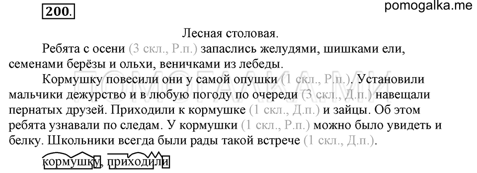часть 1 страница 104 упражнение №200 русский язык 4 класс Рамзаева 2019