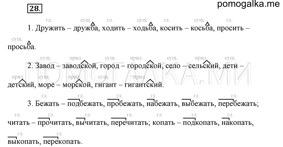 часть 1 страница 17 упражнение №28 русский язык 4 класс Рамзаева 2019