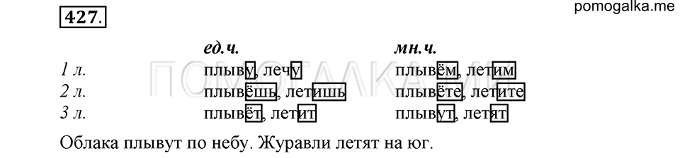 часть 2 страница 76 упражнение №427 русский язык 4 класс Рамзаева 2019