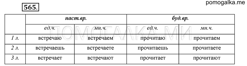 часть 2 страница 141 упражнение №565 русский язык 4 класс Рамзаева 2019