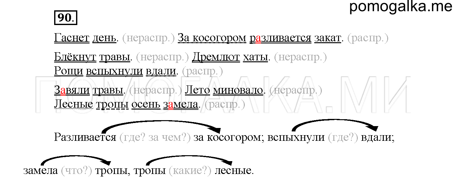 Часть 1 страница 48 Упражнение 90 русский язык 4 класс Желтовская 2013 год