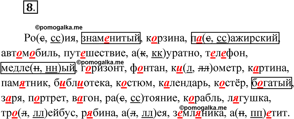 страница 8 упражнение 8 русский язык 5 класс Бондаренко рабочая тетрадь 1 часть 2024 год