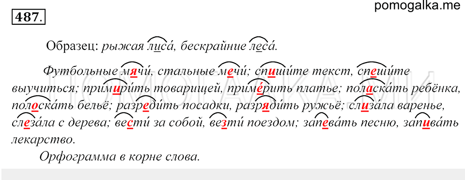 упражнение 487 русский язык 5 класс Купалова 2012 год
