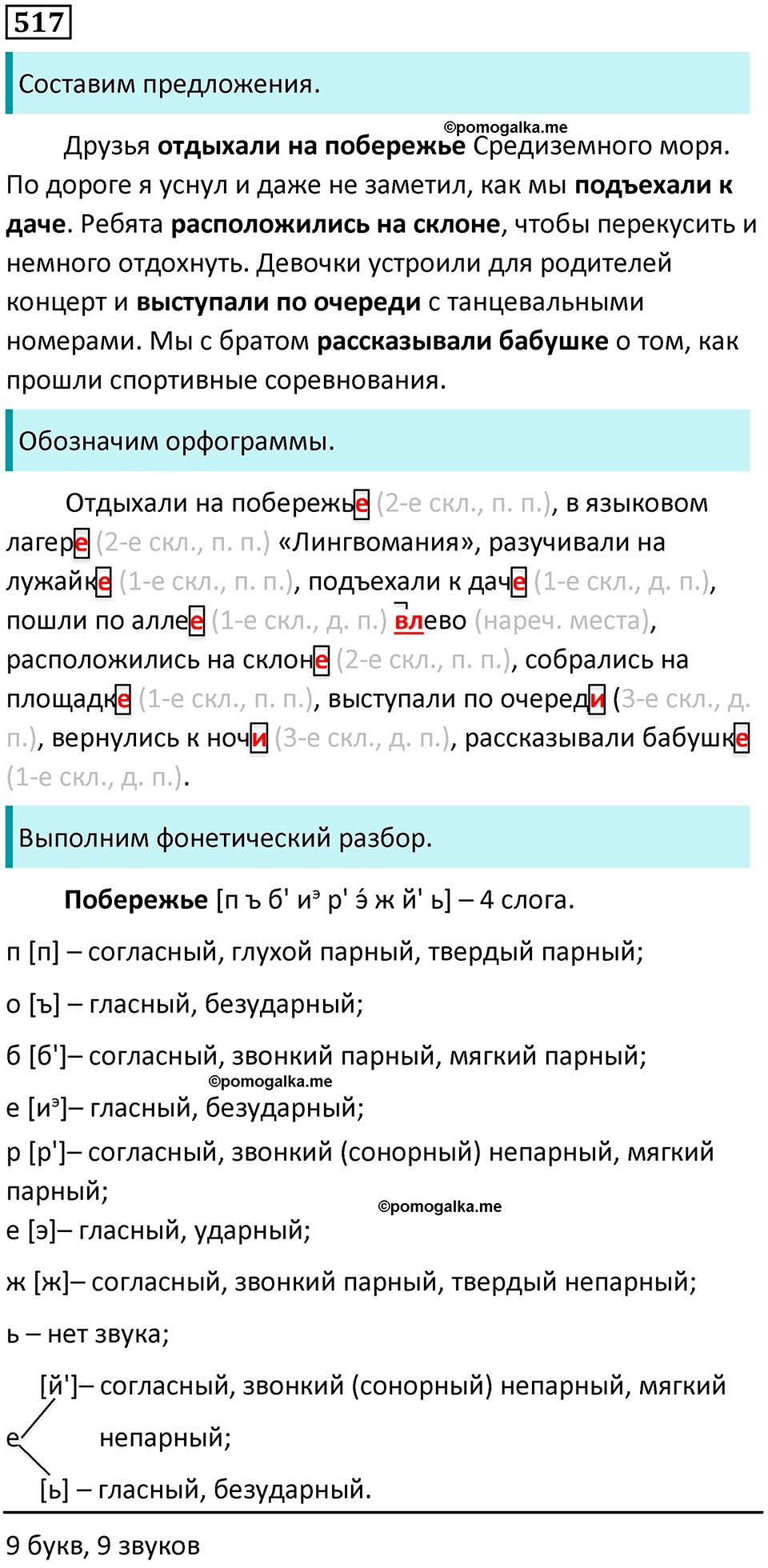 упражнение 517 русский язык 5 класс Ладыженская, Баранов 2023 год