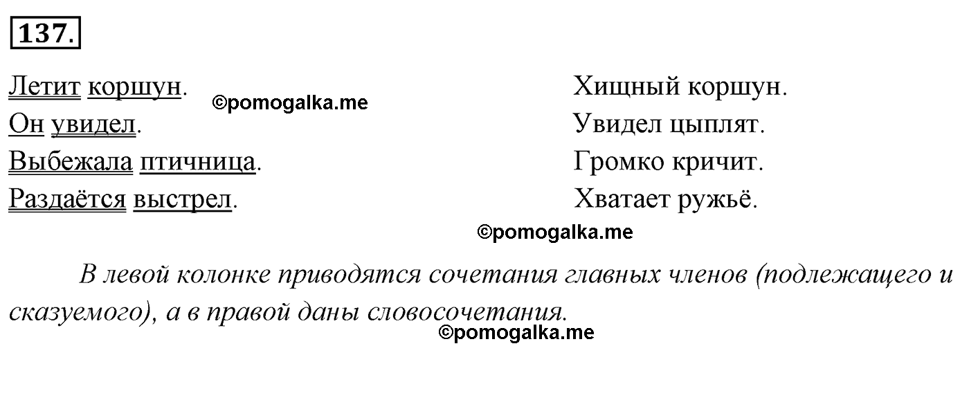 номер 137 русский язык 5 класс Ладыженская, Баранов, Тростенцова 2012 год