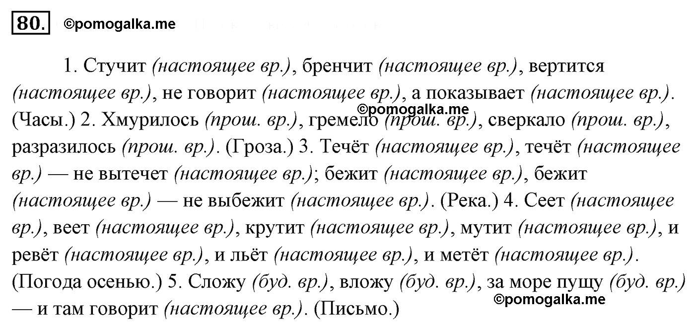 номер 80 русский язык 5 класс Ладыженская, Баранов, Тростенцова 2012 год