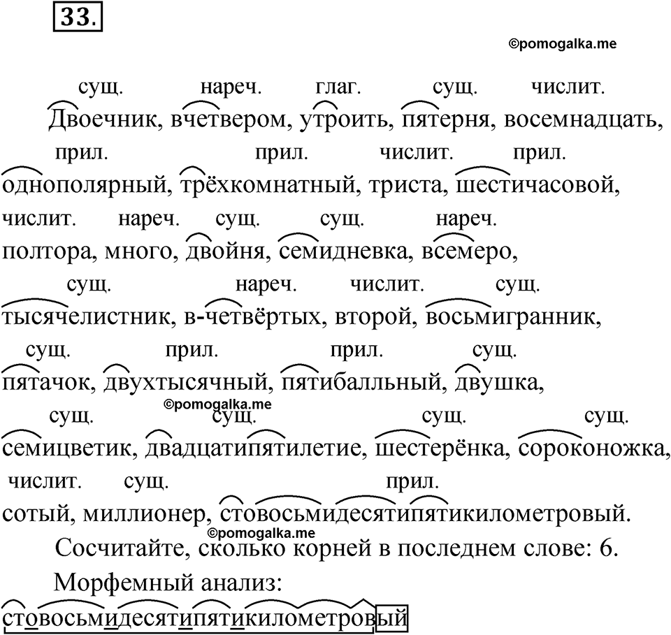 страница 27 упражнение 33 русский язык 6 класс Бондаренко рабочая тетрадь 2 часть 2023 год
