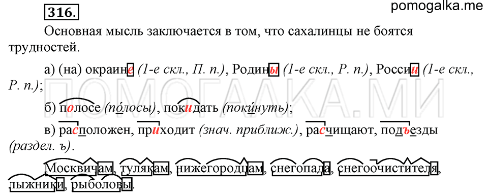 упражнение №316 русский язык 6 класс Ладыженская, Баранов