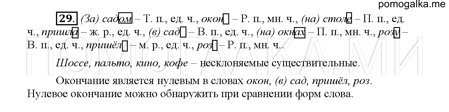 упражнение №29 русский язык 6 класс Рыбченкова