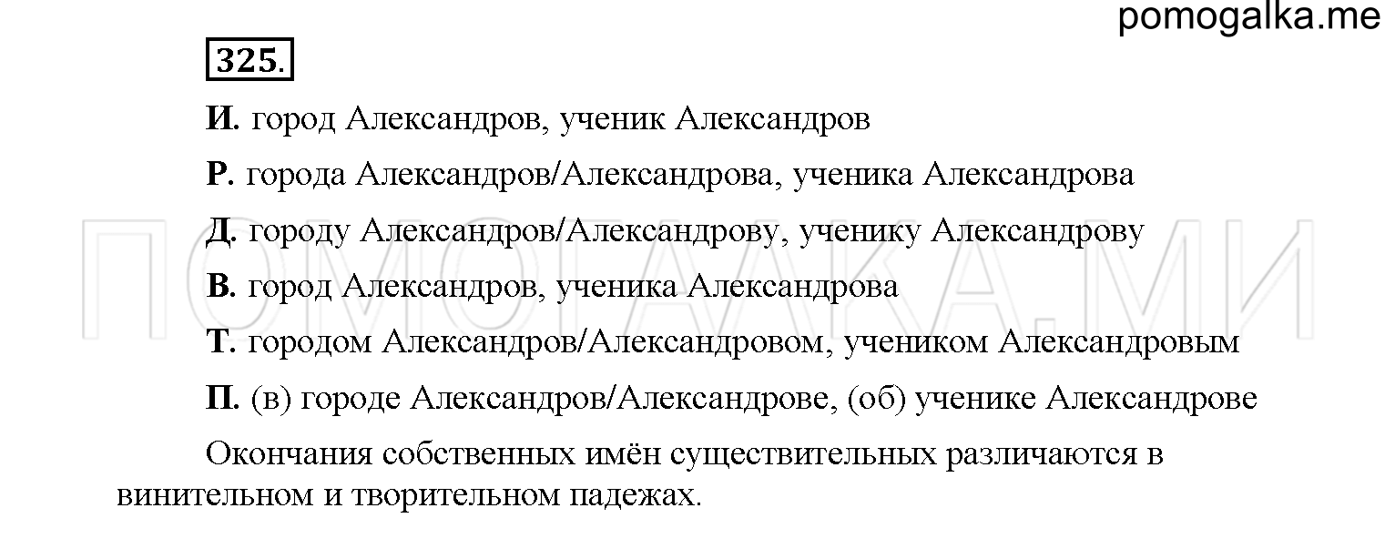 упражнение №325 русский язык 6 класс Рыбченкова