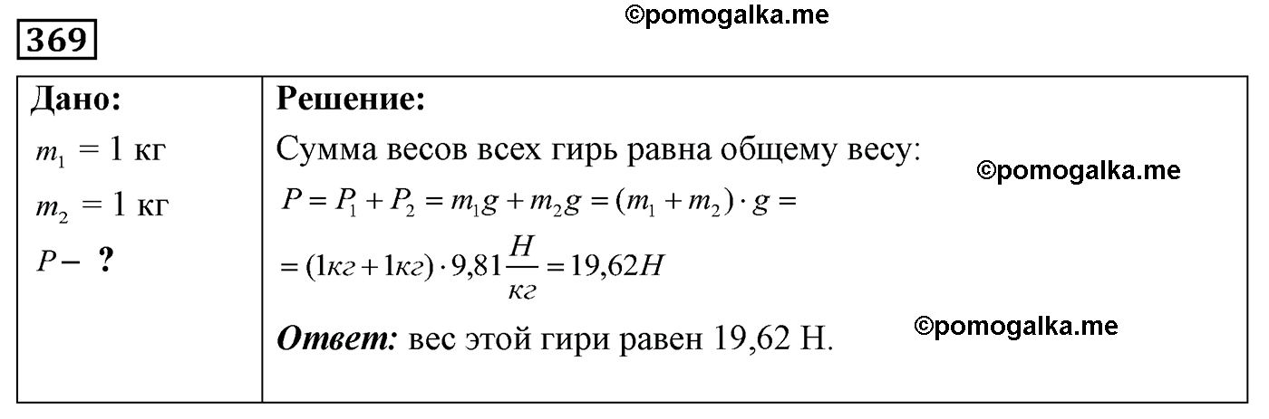 номер №369 физика 7 8 9 класс Лукашик сборник задач