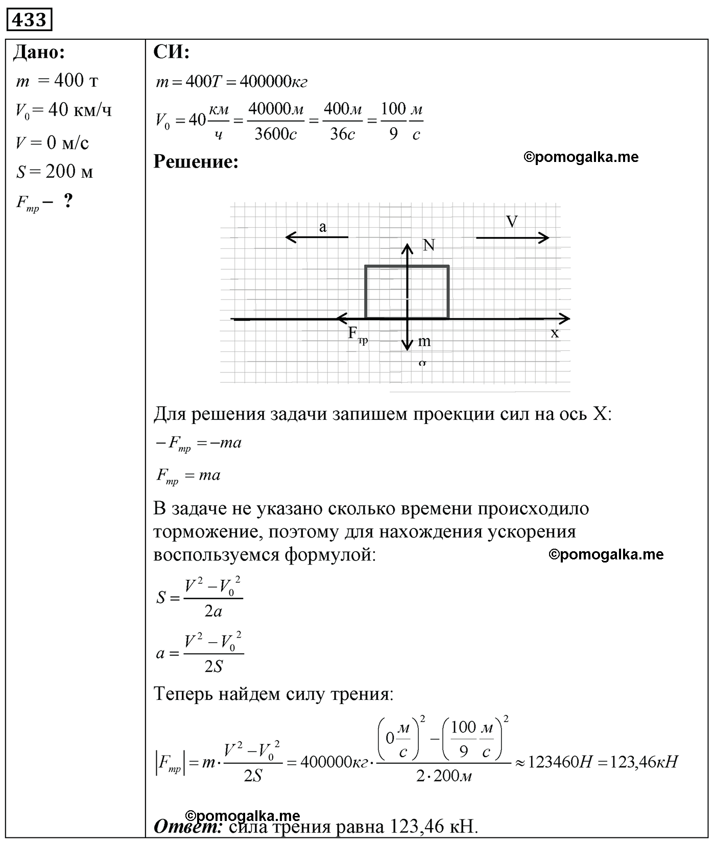 номер №433 физика 7 8 9 класс Лукашик сборник задач
