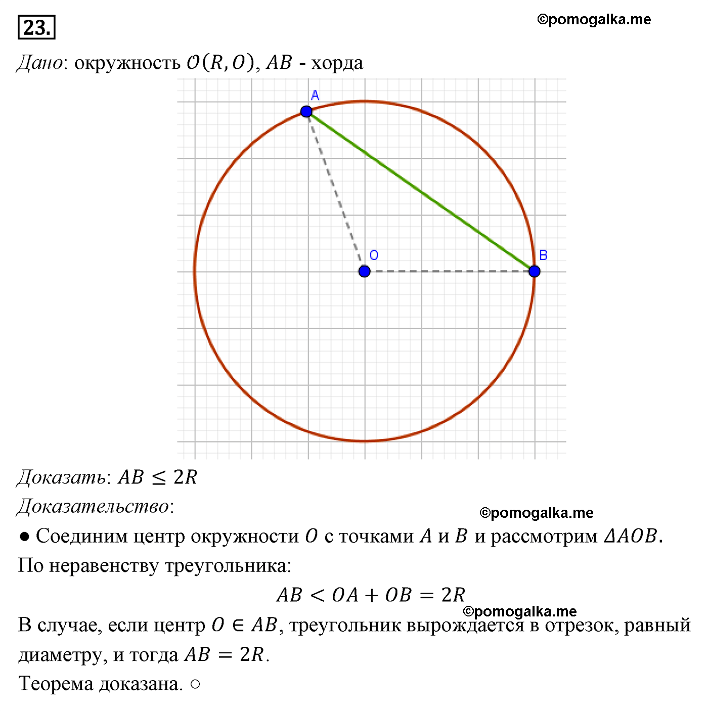 Параграф 7 Номер №23 геометрия 8 класс Погорелов