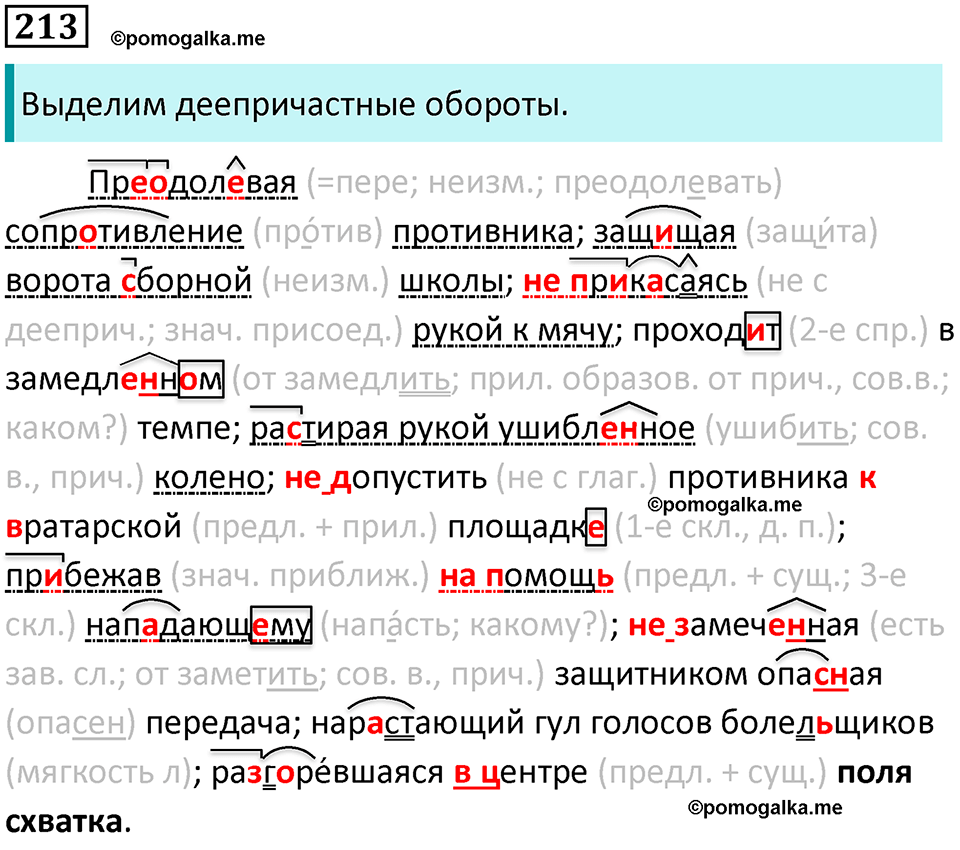 страница 113 упражнение 213 русский язык 7 класс Баранов, Ладыженская 2021-2022 год