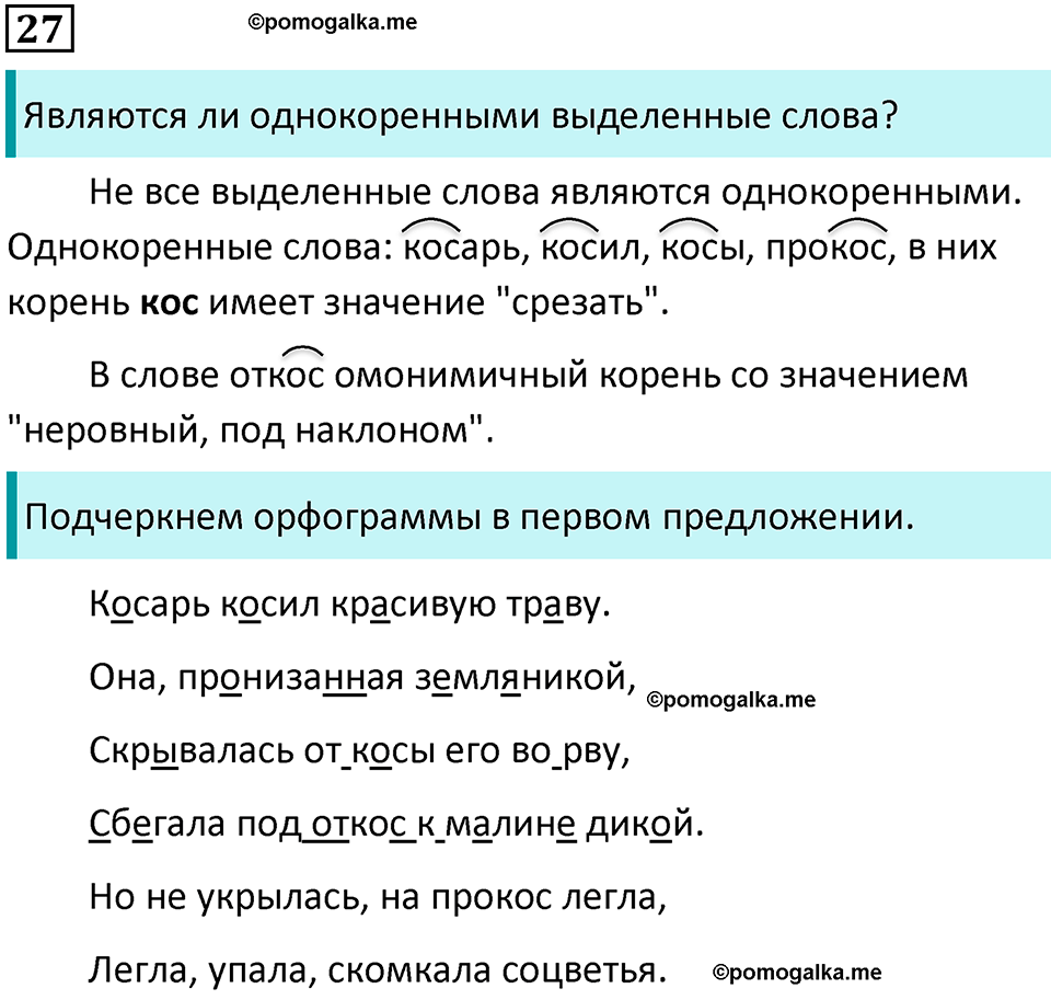 страница 16 упражнение 27 русский язык 7 класс Баранов, Ладыженская 2021-2022 год