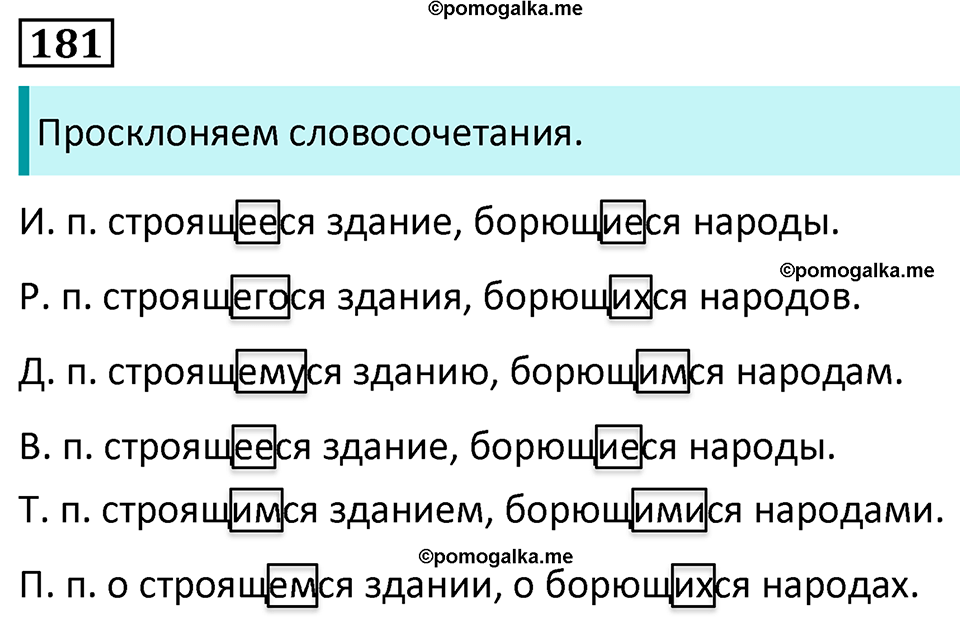страница 105 упражнение 181 русский язык 7 класс Баранов, Ладыженская 2023 год