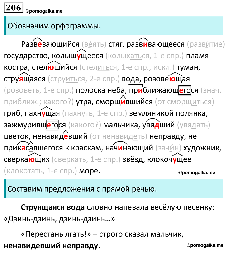 страница 118 упражнение 206 русский язык 7 класс Баранов, Ладыженская 2023 год