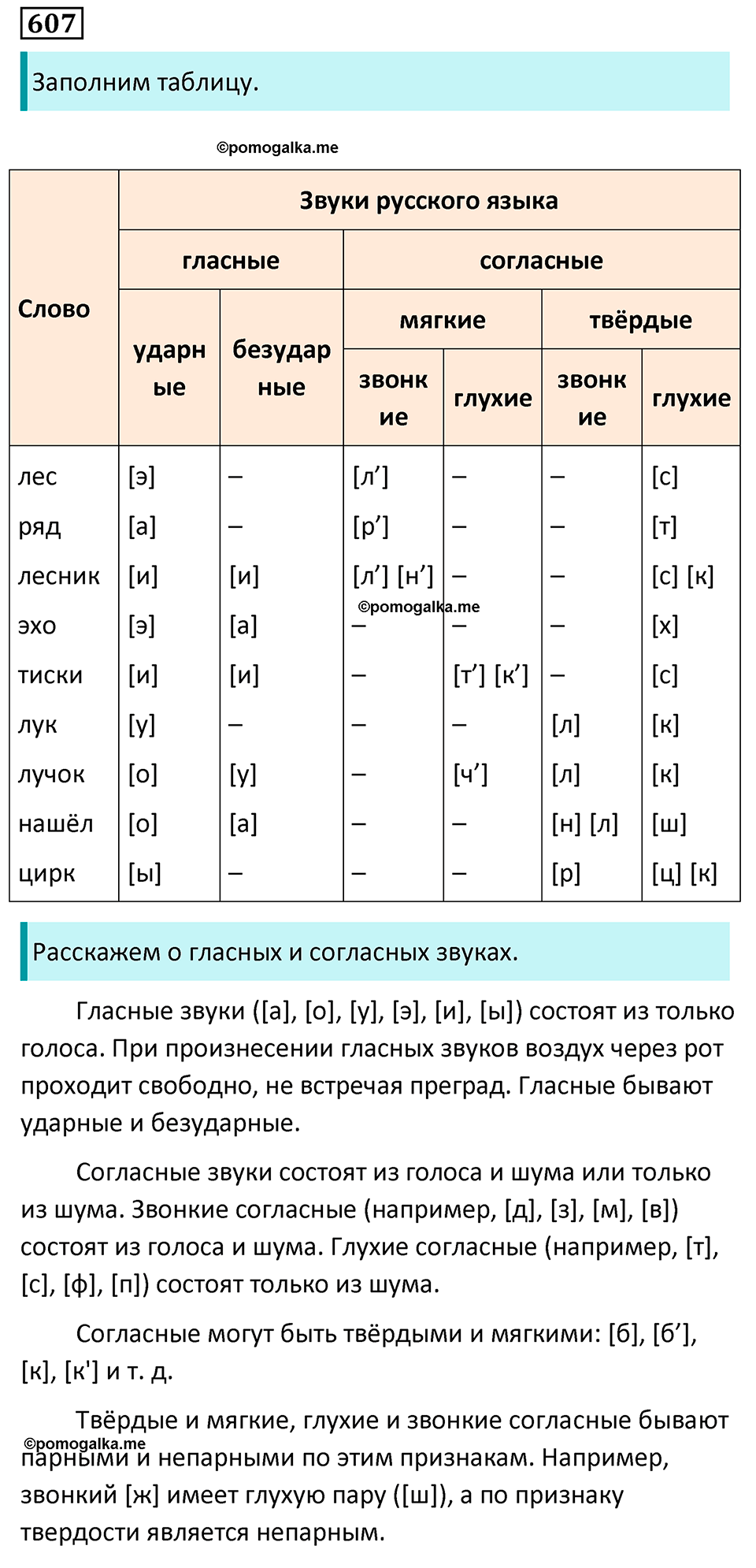 страница 127 упражнение 607 русский язык 7 класс Баранов, Ладыженская 2023 год