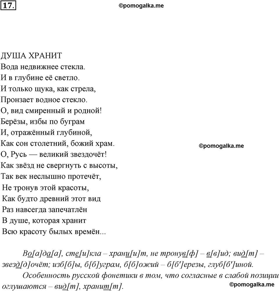 упражнение №17 русский язык 7 класс Ладыженская, Баранов