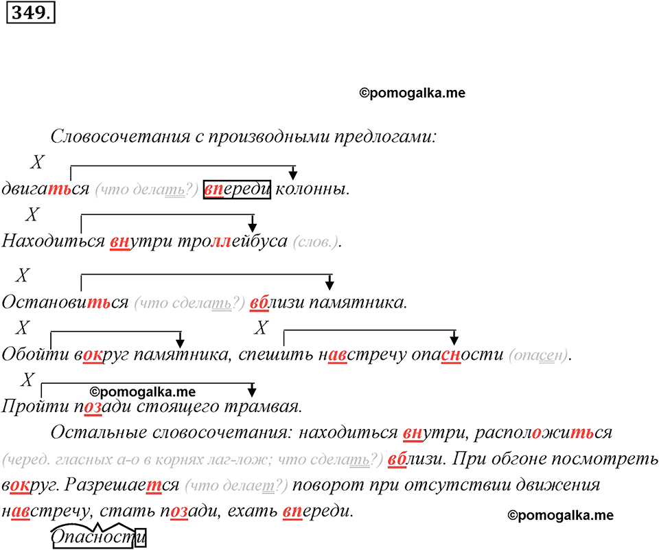 упражнение №349 русский язык 7 класс Ладыженская, Баранов