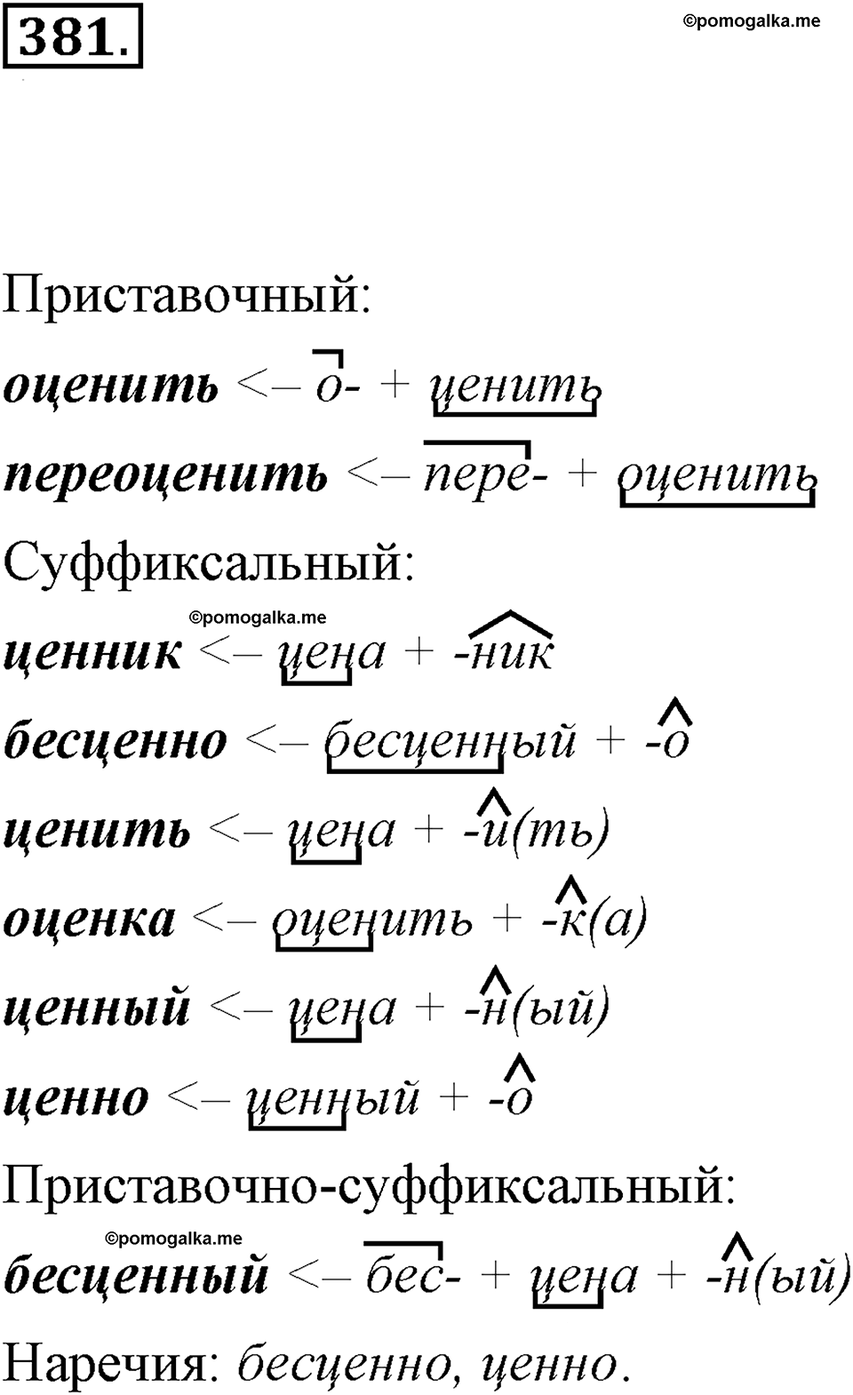 часть 2 страница 8 упражнение 381 русский язык 7 класс Львова 2014 год