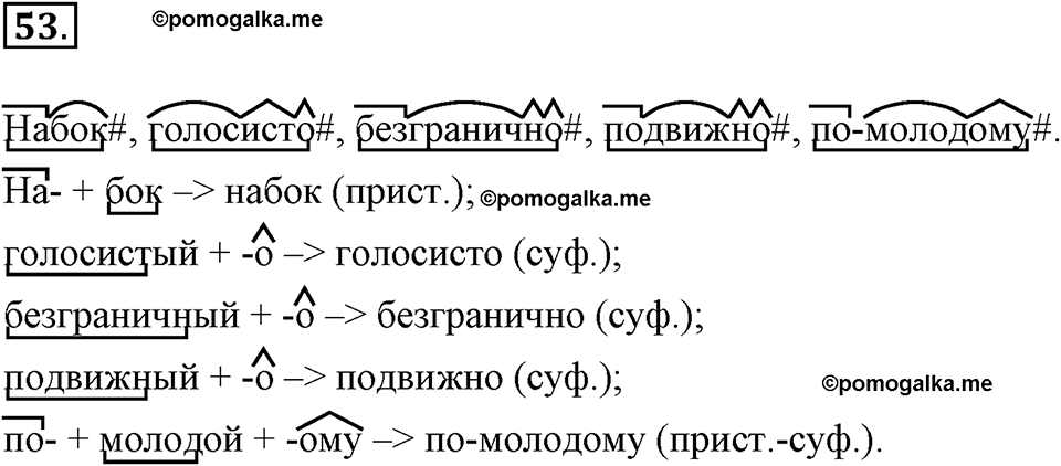 часть 1 страница 22 упражнение 53 русский язык 7 класс Львова 2014 год