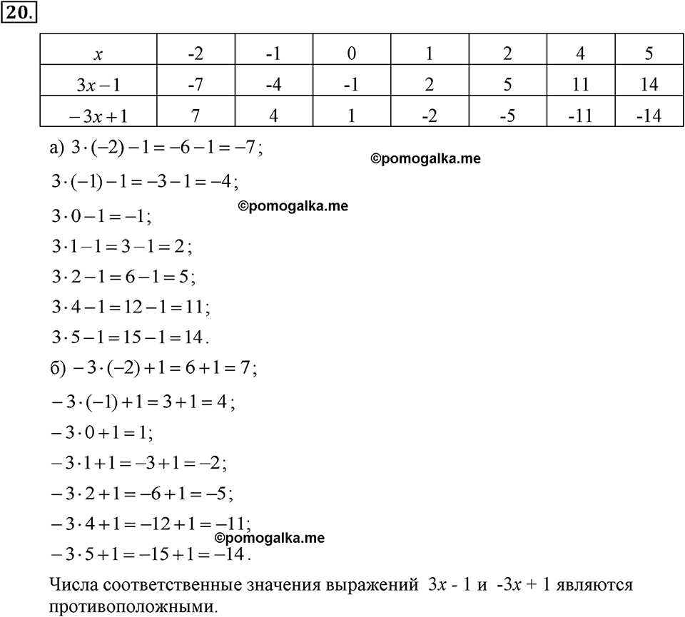 задача №20 алгебра 7 класс Макарычев