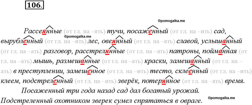 страница 55 упражнение 106 русский язык 7 класс Рыбченкова 2015 год