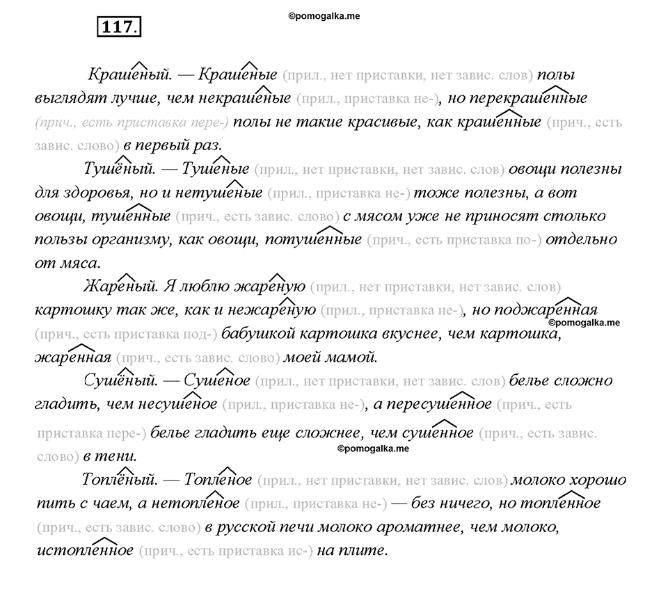 страница 60 упражнение 117 русский язык 7 класс Рыбченкова 2015 год