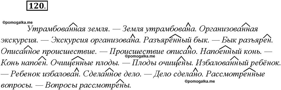 страница 62 упражнение 120 русский язык 7 класс Рыбченкова 2015 год