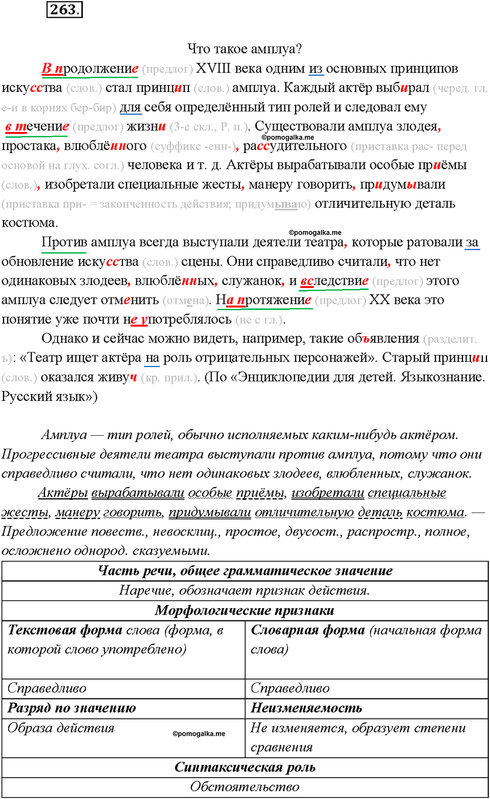 страница 145 упражнение 263 русский язык 7 класс Рыбченкова 2015 год