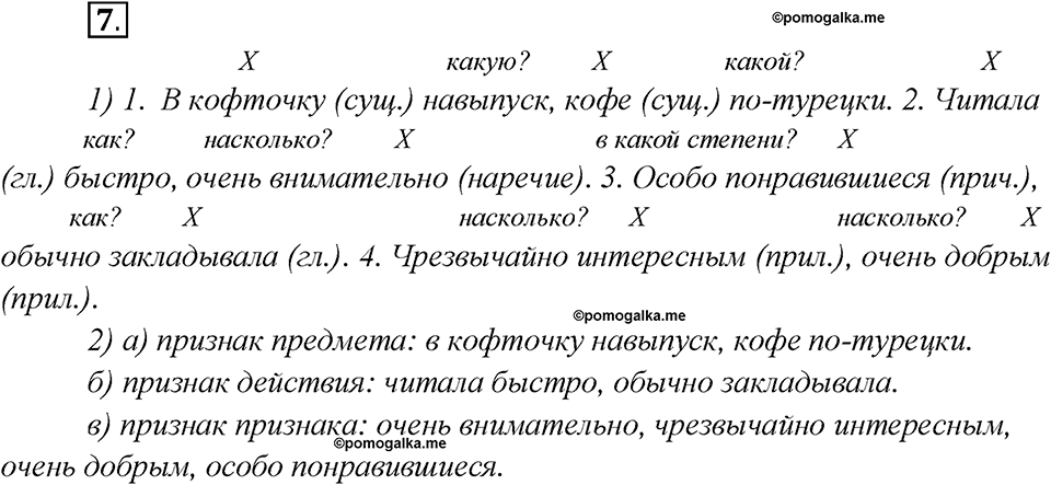 Глава 3. Упражнение №7 русский язык 7 класс Шмелев