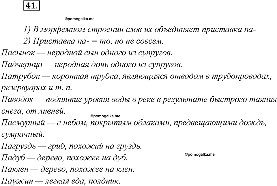 Глава 6. Упражнение №41 русский язык 7 класс Шмелев