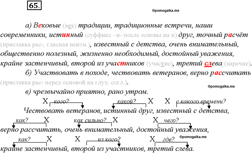 упражнение №65 русский язык 8 класс Бурхударов