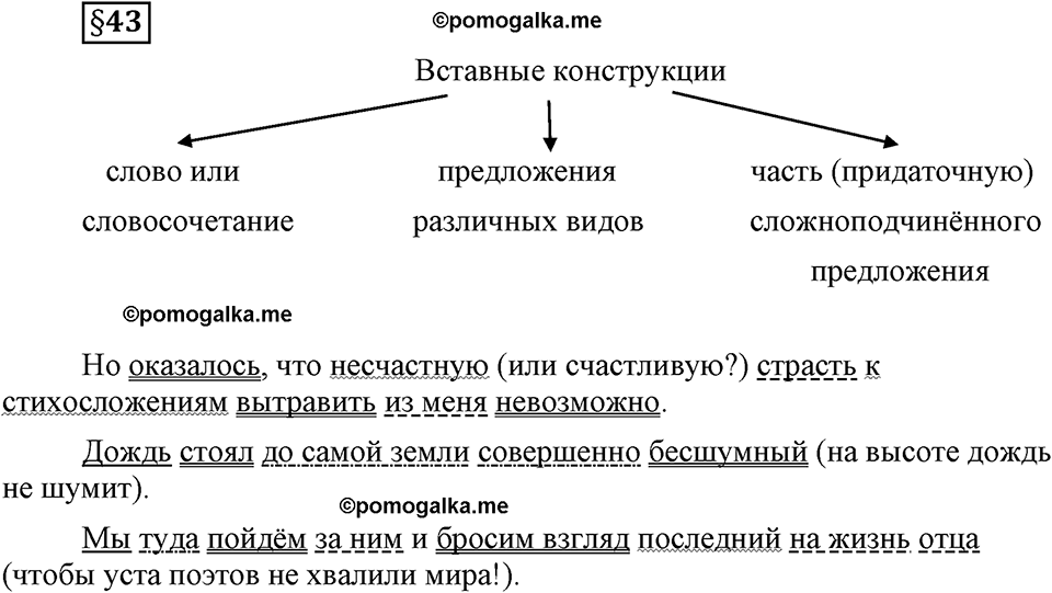 страница 254 вопросы к §43 русский язык 8 класс Львова, Львов 2014 год